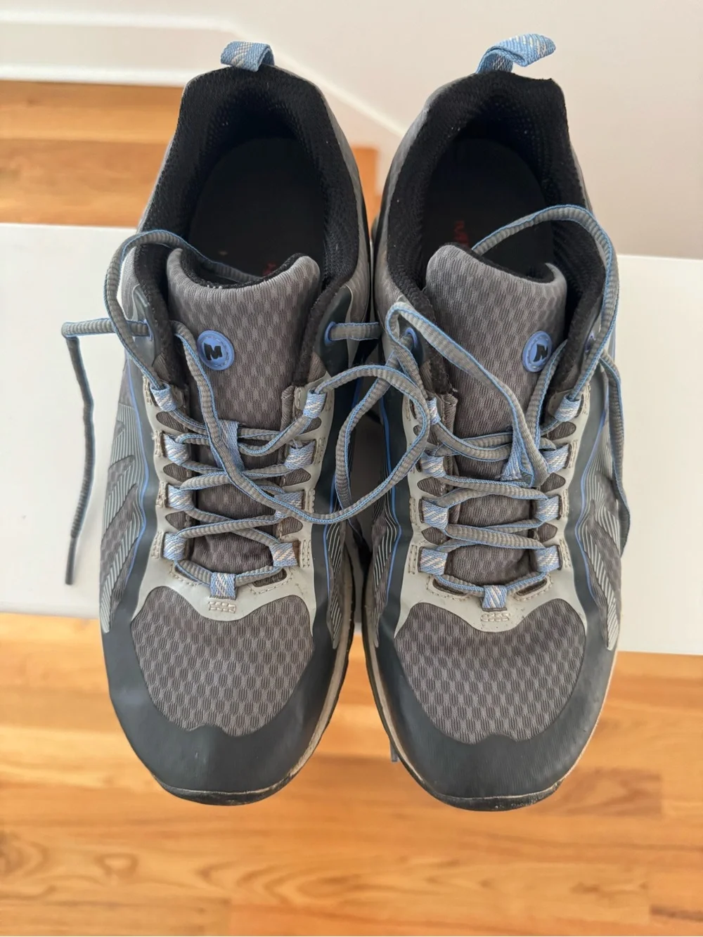 Merrell Women's Gray and Blue Trail Athletic Shoes